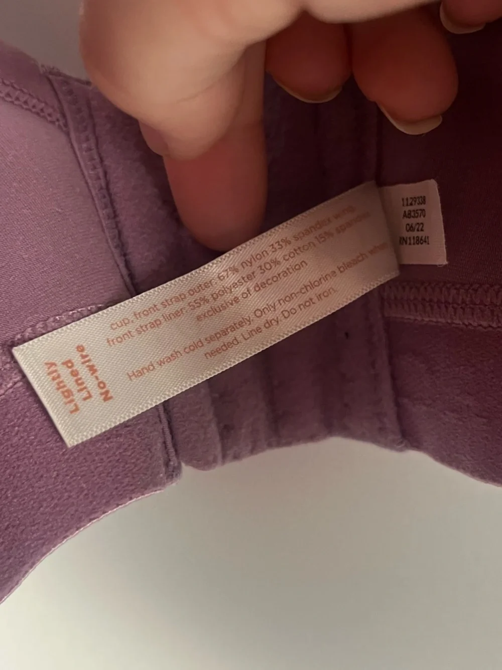 Cacique bra lightly